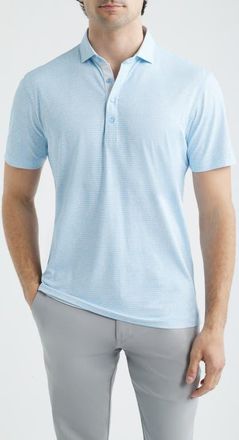 Johnnie-O Waverunner Wave Print Perfornance Jersey Polo in Kona at Nordstrom, Size Xx-Large