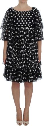 Dolce & Gabbana Dolce Gabbana stippen tulle mini-jurk