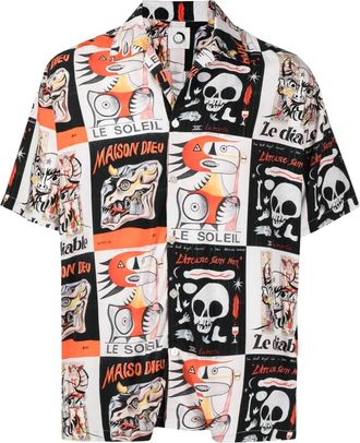 Endless Joy graphic-print short-sleeve shirt - men - Rayon - S - White