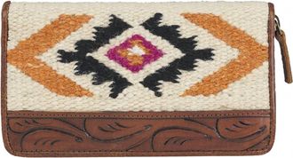 M&F Western Products Womens Blanket Wallet With Tooled Trim In Natural Multi