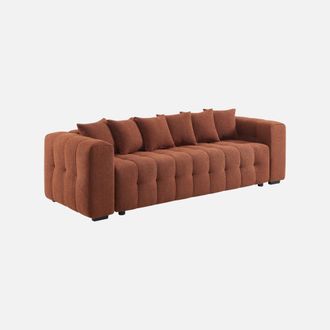 Sweeek Sof&aacute; Cama Con Textura Bucle Y Ba&uacute;l. 3 Plazas