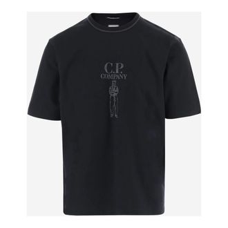 C.P. Company Hombre, Camisetas, Negro, Talla: M