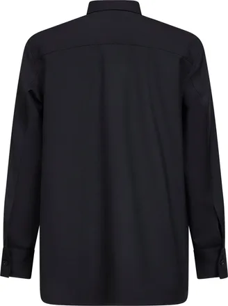 Jil Sander Mens Blue Lightweight Wool Gabardine Shirt