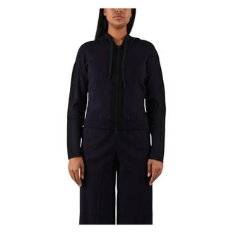 Elisabetta Franchi Tweekleurig gebreid sweatshirt - Dames - Sweatshirts & Hoodies - Blauw - Maat: M Viscose