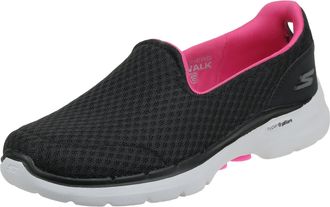 Skechers women 124508 Sneaker, Black/ Hot pink, 2 UK