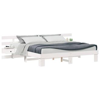 Berkfield Home Modern with Drawer White 200 x 200 cm Wood