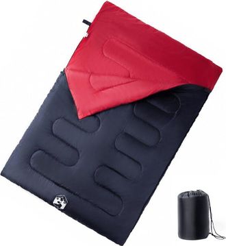 vidaXL Vidaxl - Saco De Dormir Doble Y Almohadas Camping Adultos 3-4 Estaciones