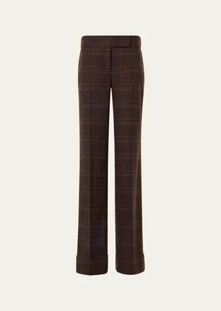 Akris Milly Blanket Check Flannel Pants