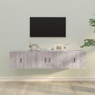 Berkfield Home 3 Piece TV Cabinet Set Grey Sonoma Engineered Wood