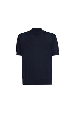 Brunello Cucinelli Knit T-shirt in Navy Blue at Nordstrom, Size 56 It