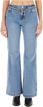 Michael Kors Flare Fit Jeans - Dames - Flared Jeans - Blauw - 2XS - Katoen - Jeans