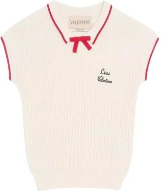 Valentino Polo Shirts, female, Beige, Size: L Chez Cotton Top