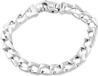 Pompeii3 Mens Solid Square Cuban 14k Gold (44grams) or Platinum (71gram) 10mm Bracelet 9.25