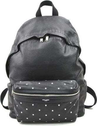 Saint Laurent Pre-owned Backpacks, female, Black, Size: ONE SIZE Pre-owned Leather backpacks
