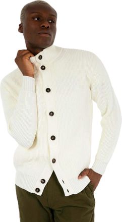 FILIPPO DE LAURENTIIS Ribbed Knit Merino Wool Cardigan