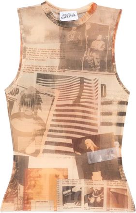 Jean Paul Gaultier Top con stampa - Toni neutri