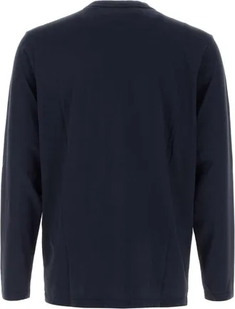 Autry Mens Dark Blue Cotton T-Shirt A6jb Exterior