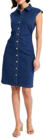 Maggy London Sleeveless Denim Shirtdress in Dark Wash at Nordstrom Rack, Size 18 (Similar To 16W)