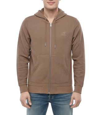 Diesel Brown Zip-Up Hoodie
