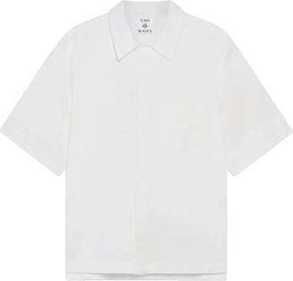 Casablanca Overhemden, Heren, Wit, S, Katoen, Monogram Short Sleeve Shirt