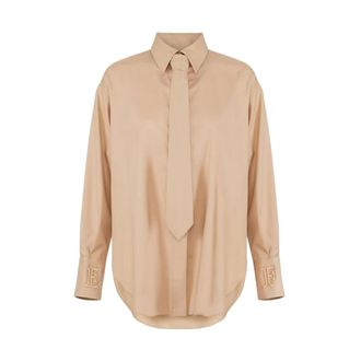 Elisabetta Franchi Shirts, female, Brown, Size: XL Shirts