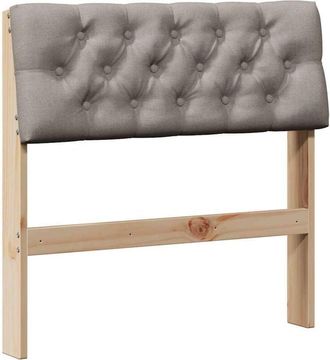 vidaXL Upholstered Headboard Taupe 80 cm Solid Pine Wood vidaXL