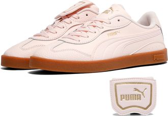 Puma Sneaker PUMA CLUB AZURA L, Damen, Gr. 37,5, jasmine flower, gold, Leder, Schuhe Sneaker, Obermaterial aus Leder, Gummilaufsohle mit leichtem Profil