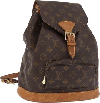 Louis Vuitton Vintage Montsouris Monogram Canvas Brown Canvas Backpack Bag (Pre-Owned)