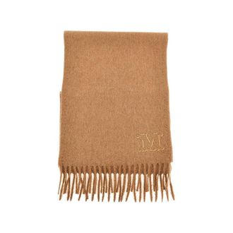 Max Mara Monogram embroidery cashmere scarf Woman One Size
