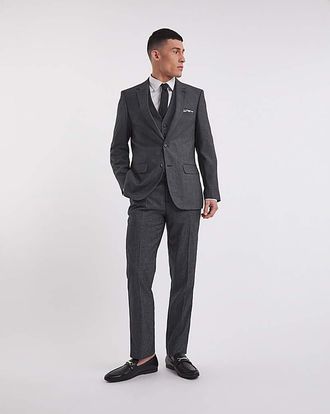 Jacamo Charcoal Regular Fit Stretch Suit Trouse