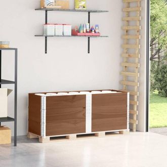 vidaXL Paretali per Pallet 3pz Marroni 150x50cm Legno Massello di Pino vidaXL