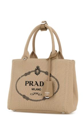 Prada Womens Beige Canvas Small Prada Jardini&atilde;&uml;re Handbag Corda Borse A Mano Bag