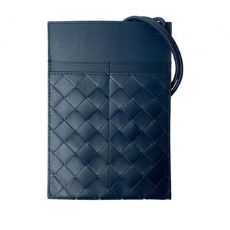 Bottega Veneta Navy Leather Phone Wallet (Pre-Owned)