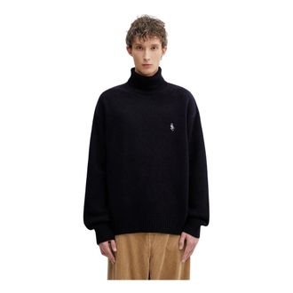 Sporty & Rich Truien & Vesten, Heren, Blauw, L, Wol, Woolen Jumper SRC Wool