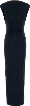 Giorgio Armani Textured Viscose Dress - Navy