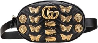 Gucci Pre-owned Belt Bags, female, Black, Size: ONE SIZE Pre-owned Leather Crossbody Bag