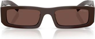 Prada 54mm Rectangular Sunglasses in Cigar/black Chocolate at Nordstrom