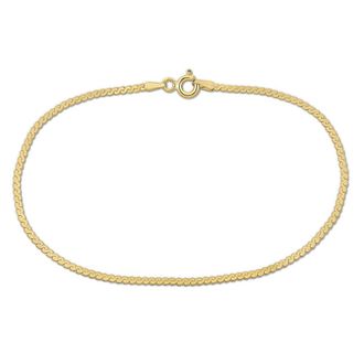 Amour 1.55mm Serpentine Chain Bracelet In 10K Yellow Gold, 7.5 In