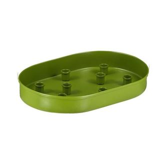 British Colour Standard Oval Metal Candle Platter in Olive at Nordstrom