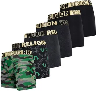 True Religion Mens Boxer Briefs Cotton Stretch Underwear for Men Pack of 6 Red/Black in Black/gold at Nordstrom, Size Medium