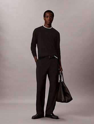 Calvin Klein Jersey De Lana Merino De Rejilla