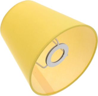 OEM Abat-jour Tela E14 - Amarillo - Para L&aacute;mpara De Techo Mesa Y Mesita De Noche - Di&aacute;metro 25 Cm Altura 18 Cm - 1 Unidad