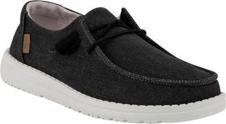 Hey Dude Womens Wendy Chambray Sneakers In Off Black
