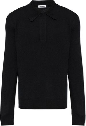 Jil Sander Wool Turtleneck - Heren - V-hals truien - Zwart - M - Wol - Truien & Vesten