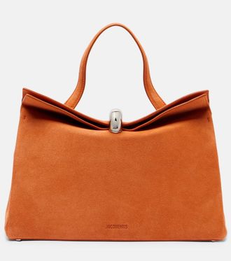 Jacquemus Valerie Medium suede top-handle bag