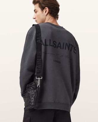 AllSaints Cotton Future Crew Neck Sweatshirt, Size: XXL