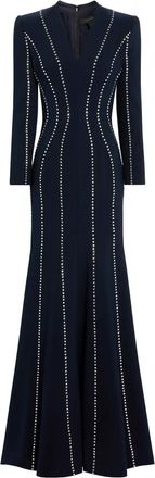 Jenny Packham Abito da sera Victoire con scollo a V - Blu