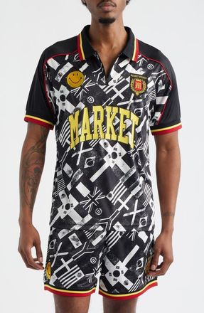 Market Flag Soccer Jersey in Black/White at Nordstrom, Size Xx-Large