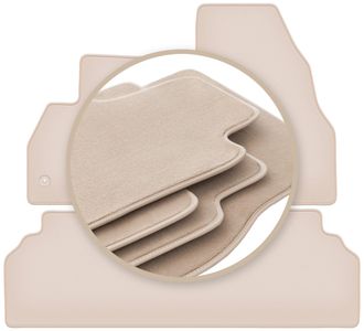 OEM Alfombrillas Premium Beige Para: Renault Kangoo Ii Kombivan 2013