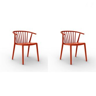Resol Set 2 Sillas Interior, Exterior Rojo Woody Resol